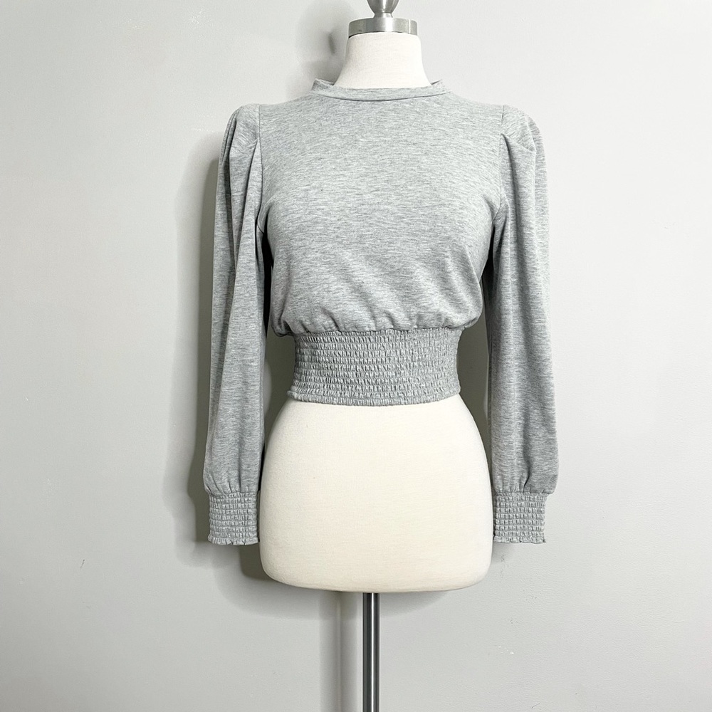 AQUA Women’s Cropped Long Sleeve Sweatshirt